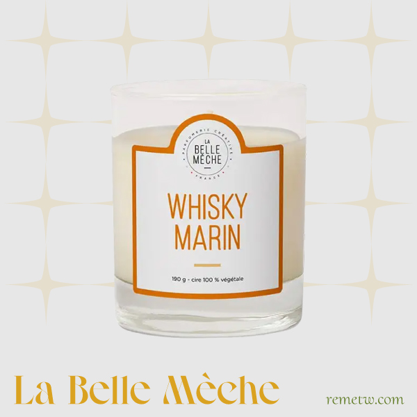 大豆香氛蠟燭推薦：LA BELLE MÈCHE 威士忌香氛蠟燭 190g/NT$1,350