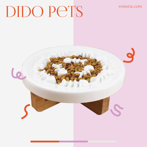 寵物慢食碗推薦：Dido Pets 陶瓷製加高款寵物慢食碗 NT$568