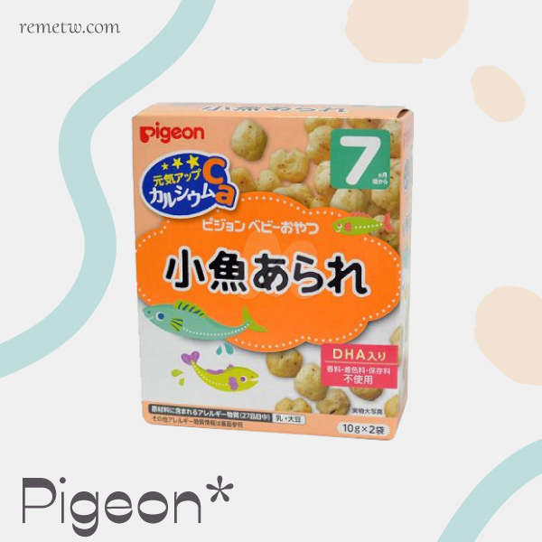 寶寶米餅乾推薦－Pigeon貝親 小魚米果球 NT$125