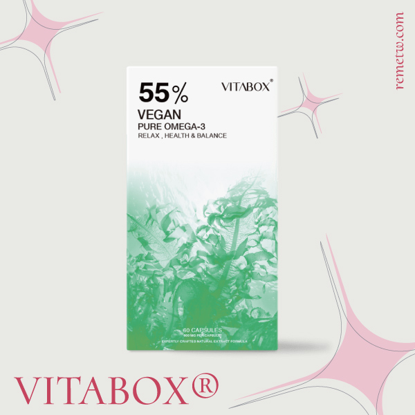 孕婦藻油推薦：VITABOX® 荷蘭 55% Omega-3 專利安心藻油 (DHA+EPA) 60粒/NT$1,280