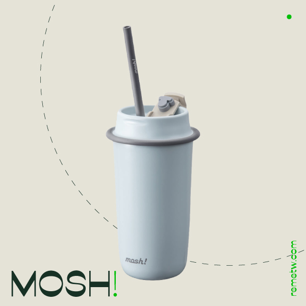 防漏環保/隨行杯推薦9：MOSH! 圈圈吸管杯 480ml/NT$750